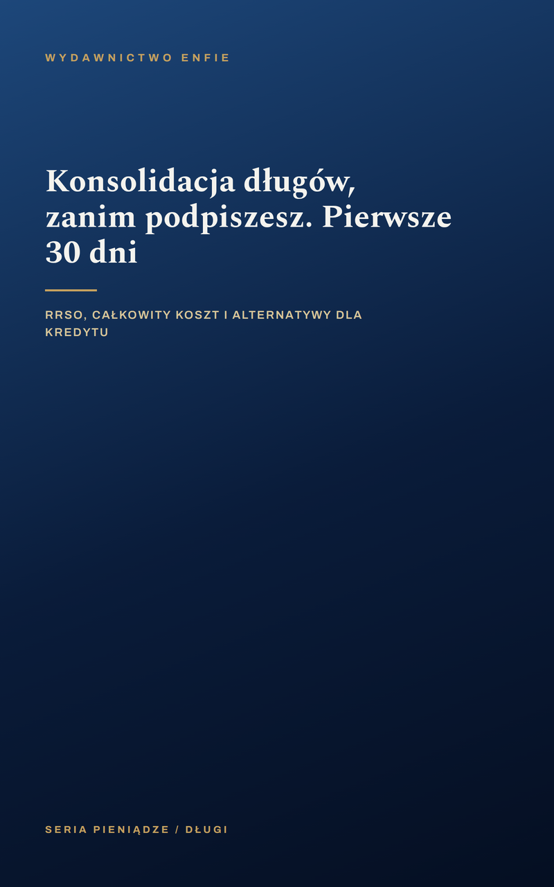 Konsolidacja długów, zanim podpiszesz. Pierwsze 30 dni