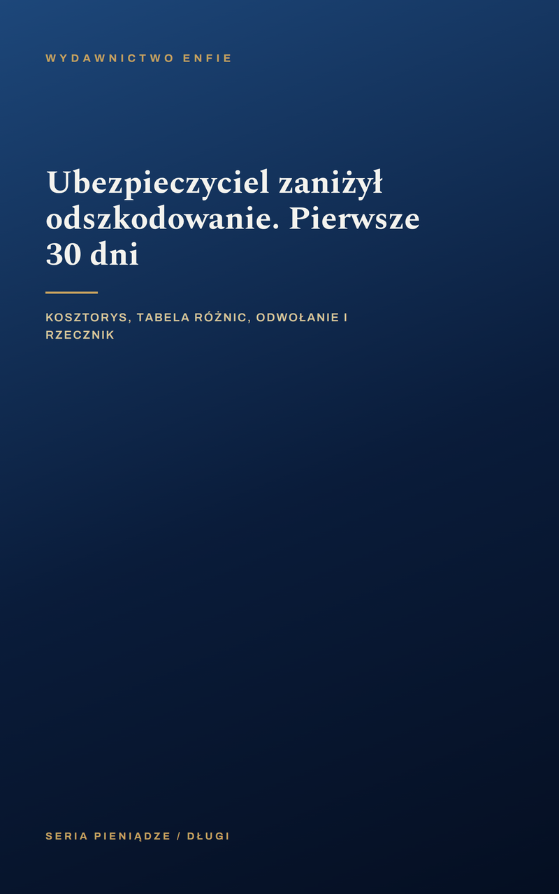 Ubezpieczyciel zaniżył odszkodowanie. Pierwsze 30 dni